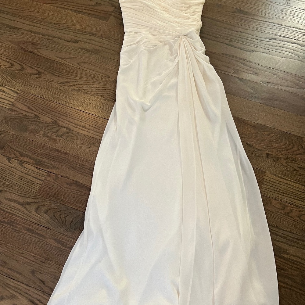 Monique Lhuillier Bridesmaids White Dress Size 0